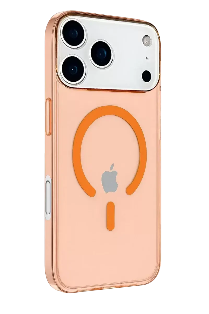 Newface İphone 17 Pro Max Kılıf Pc Real Magsafe Kapak - Turuncu