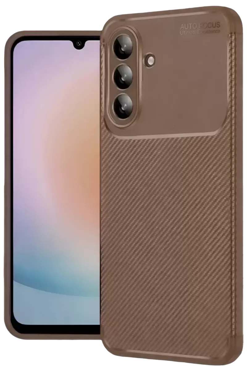 Newface Samsung Galaxy A57 5g Auto Focus Karbon Kapak - Kahverengi