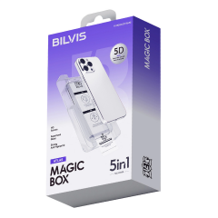 İphone 15 Pro Bilvis 5in1 3d Magic Cam Ekran Koruyucu - Siyah