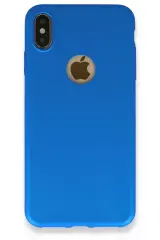 Newface İphone Xs Max Kılıf First Silikon - Mavi