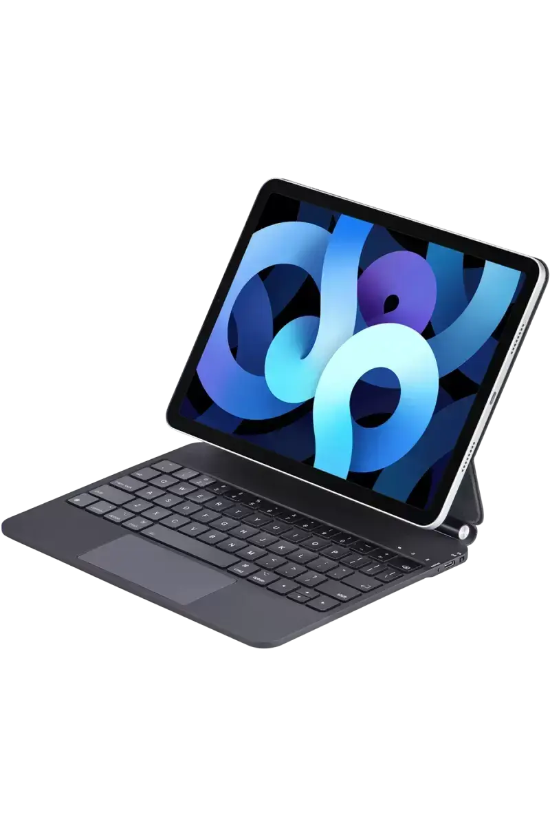Newface Apple İpad 2022 10.9 (10.nesil) Kılıf X8 Magic Manyetik Klavyeli Tablet Kılıfı - Siyah