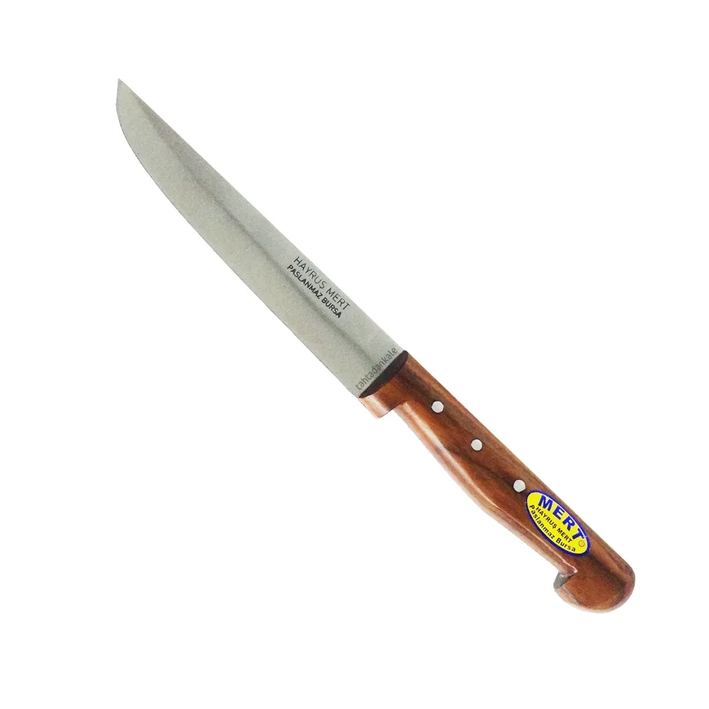 Hayruş Mert Paslanmaz Bursa Mutfak, Ekmek Bıçağı 15,5 Cm, Ahşap Sap