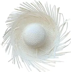 Tropikal Parti Beyaz Hasır Hawaii Şapkası