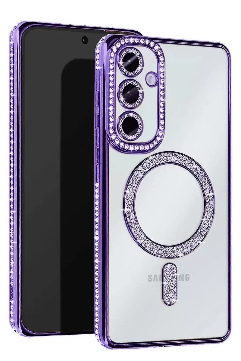 Newface Samsung Galaxy A36 Joke Simli Magneticsafe Kılıf - Derin Mor