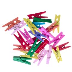 Ahşap Renkli Mandal 22mm