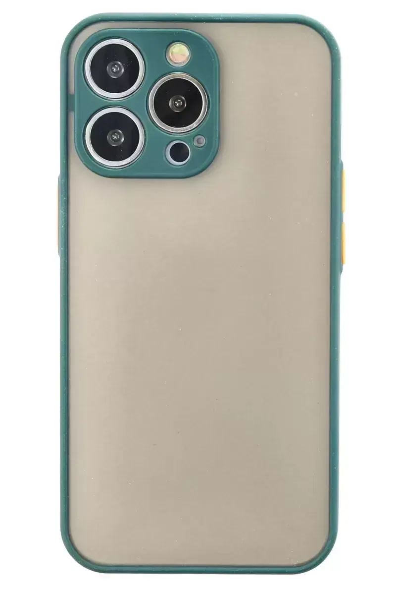 Newface İphone 13 Pro Max Kılıf Montreal Silikon Kapak - Yeşil