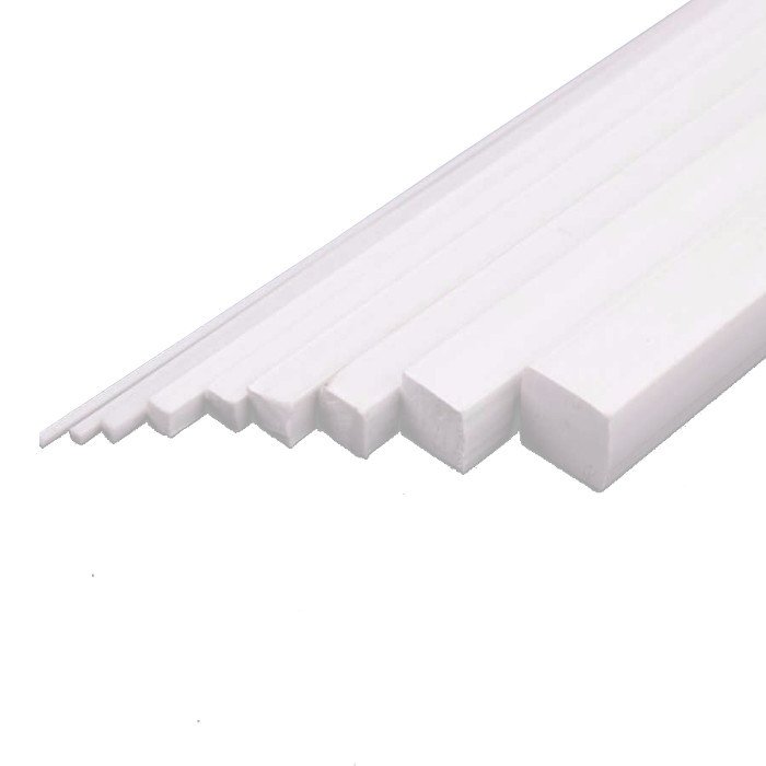Plastik Kare Çıta İçi Dolu 6mm 50cm 2 Adet