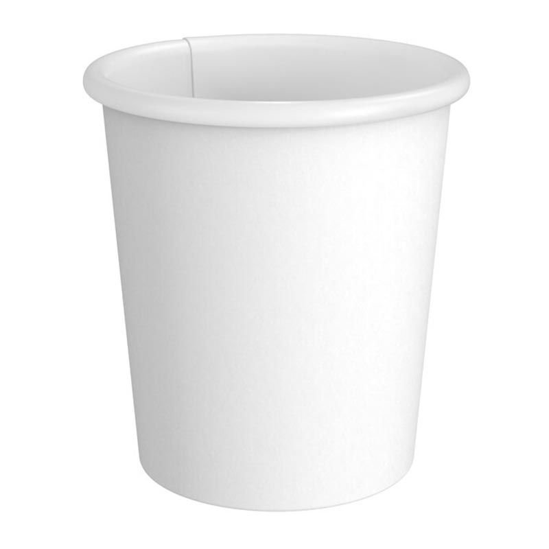 Tek Katman Sıcak İçecek Karton Bardak, 4 oz, Beyaz