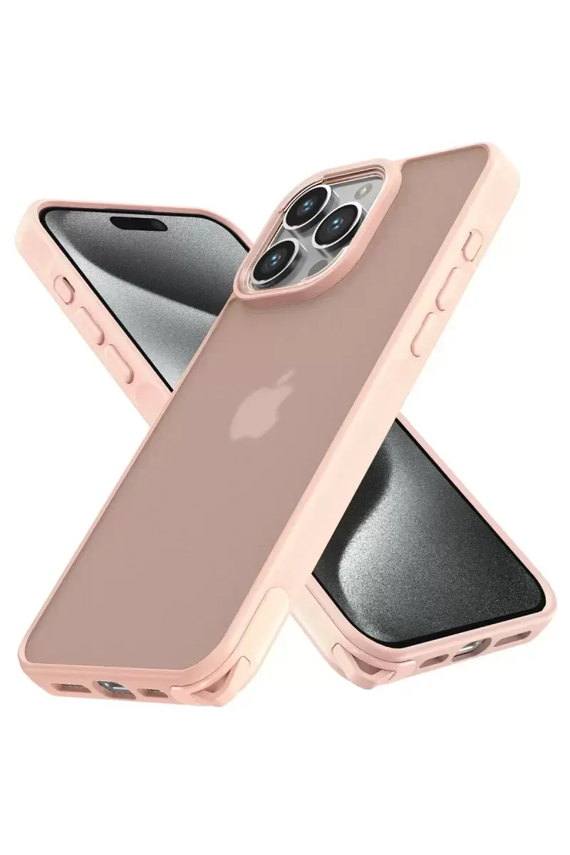 Newface İphone 12 Pro Max Kılıf Elegant Kapak - Pudra