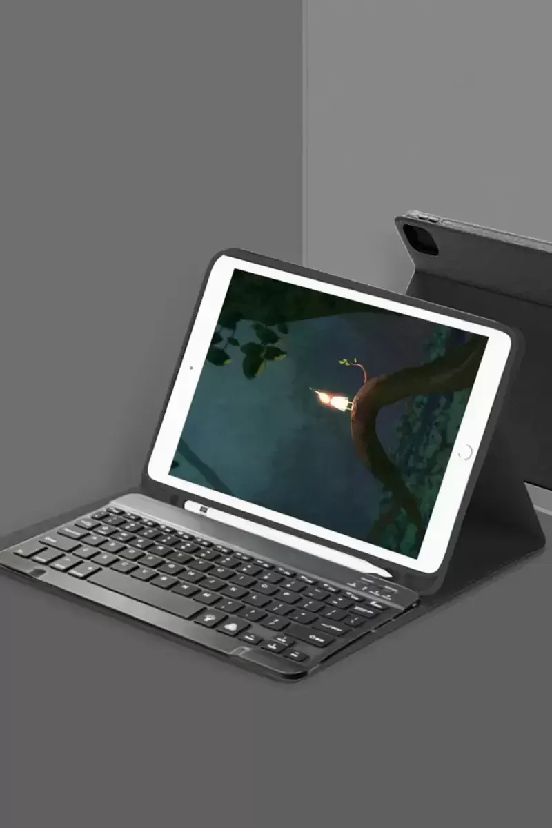 Newface Samsung Galaxy X510 Tab S9 Fe 11 Kılıf Kc01 Smart Klavyeli Tablet Kılıfı - Siyah