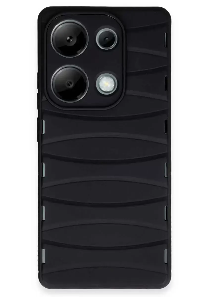 Newface Xiaomi Redmi Note 13 Pro 4g Kılıf Bibercas Silikon Kapak - Siyah