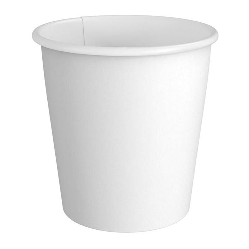 Tek Katman Sıcak İçecek Karton Bardak, 7 oz, Beyaz