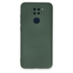 Xiaomi Redmi Note 9 Kılıf Nano İçi Kadife Silikon - Koyu Yeşil