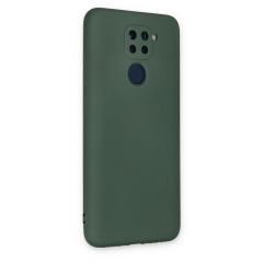 Xiaomi Redmi Note 9 Kılıf Nano İçi Kadife Silikon - Koyu Yeşil