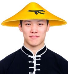 Uzak Doğu Asyalı Şapkası Sarı Renk
