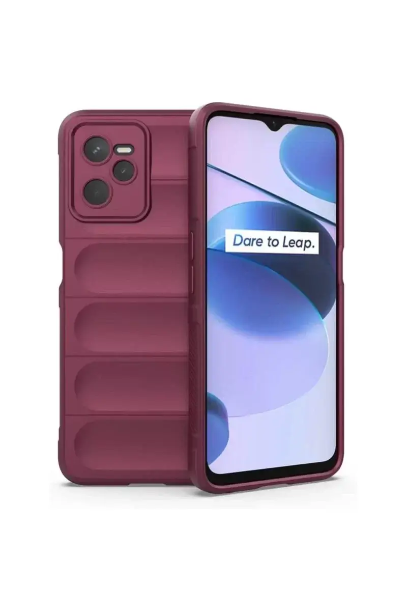 Newface Realme C35 Kılıf Optimum Silikon - Bordo