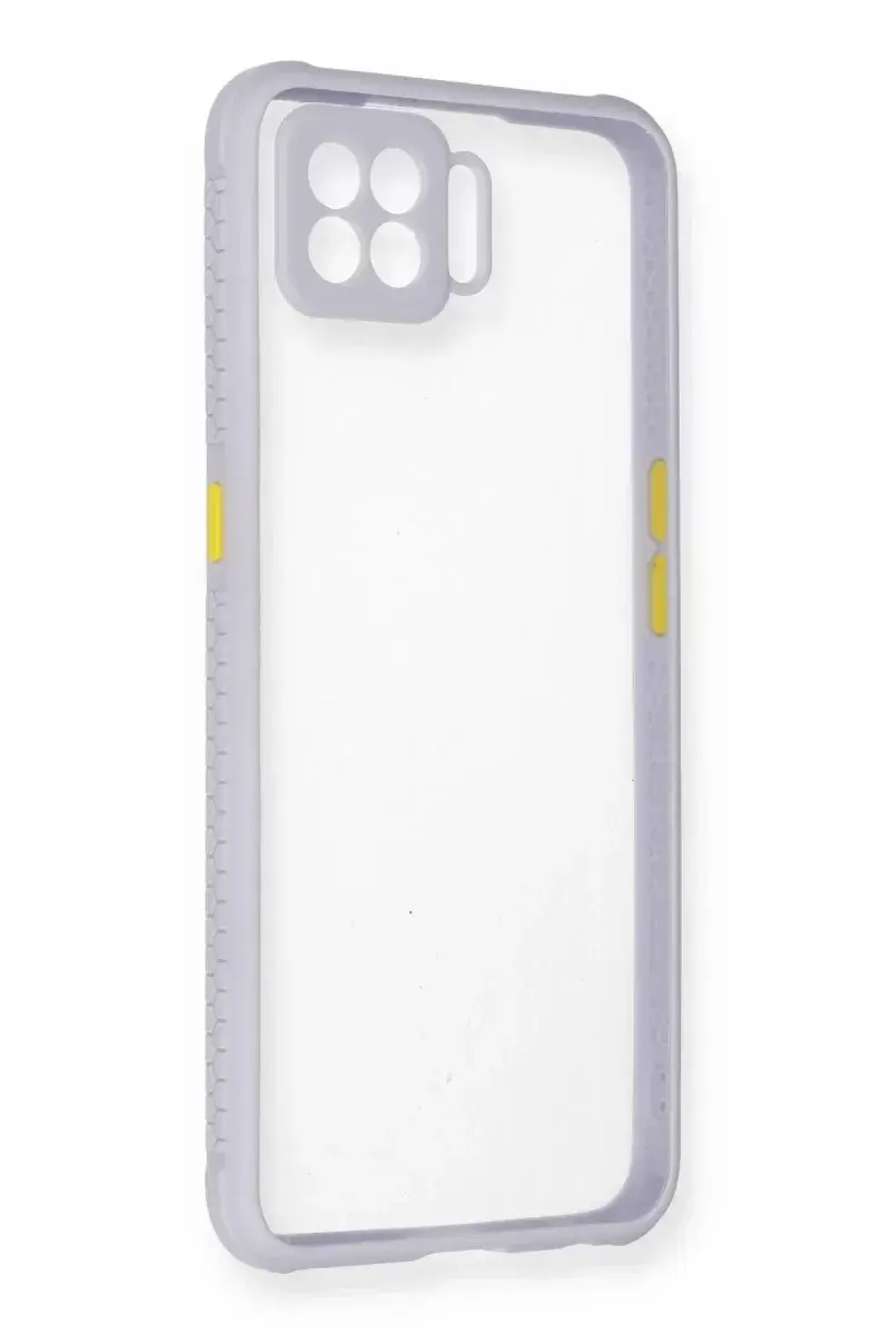 Newface Oppo A73 Kılıf Miami Şeffaf Silikon - Lila