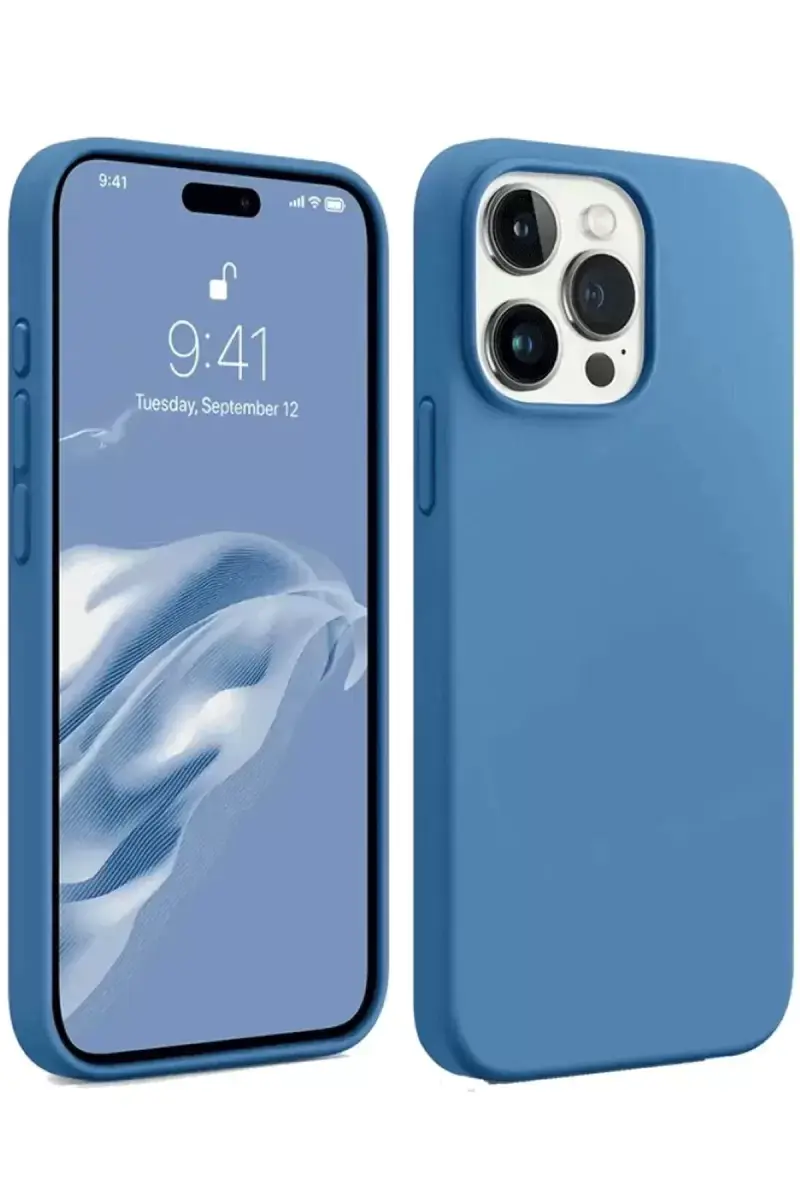 Newface Apple İphone 15 Pro Kılıf First Silikon - Mavi