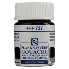 Talens Guaj Boya 16 ml - Neutral Black 737