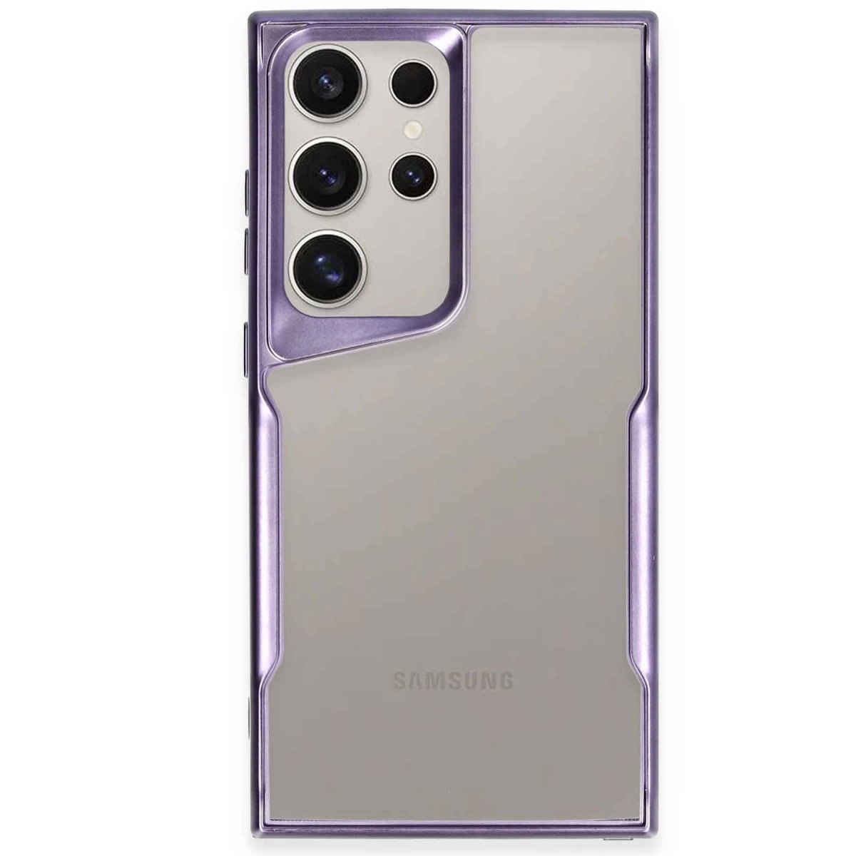 Samsung Galaxy S24 Ultra Kılıf Boyi Silikon Kapak - Derin Mor