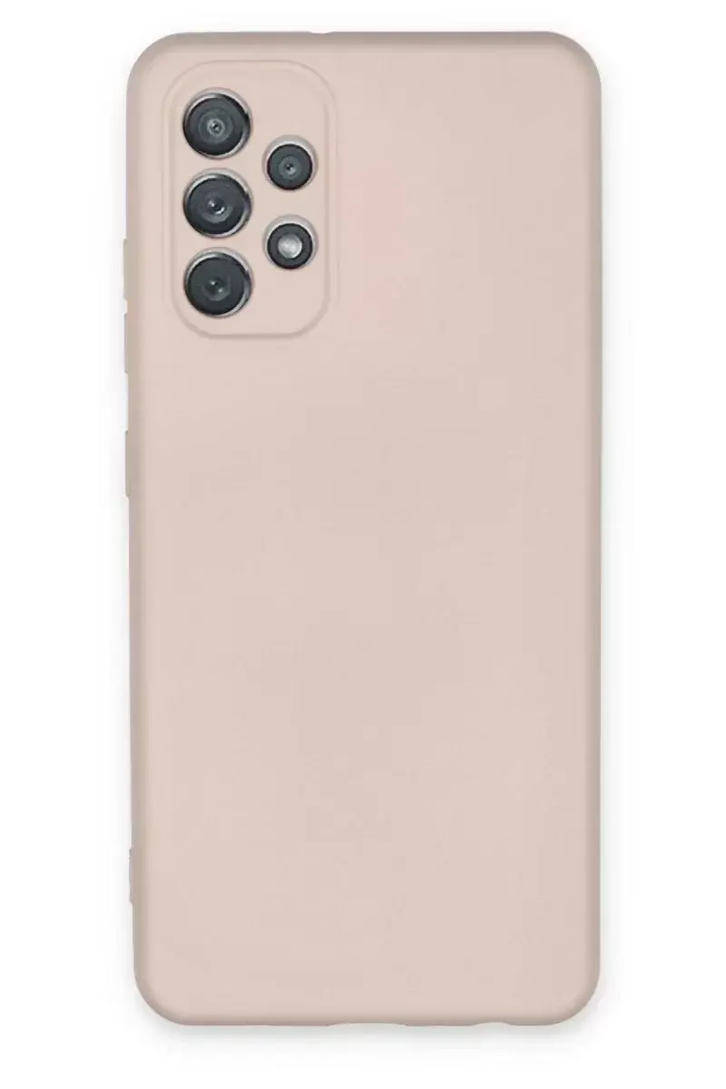Newface Samsung Galaxy A72 Kılıf Nano İçi Kadife Silikon - Pudra