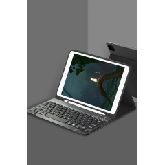 İpad Pro 11 (2024) Kılıf Kc01 Smart Klavyeli Tablet Kılıfı - Siyah