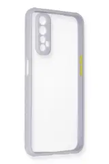 Newface Realme 7 Kılıf Miami Şeffaf Silikon - Lila